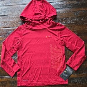 Nike Dri-Fit Maroon Performance Hoodie Size 7 NWT